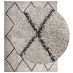 Vidaxl vloerkleed pamplona shaggy hoogpolig 300x400 cm beige antraciet