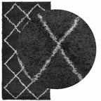 Vidaxl vloerkleed pamplona shaggy hoogpolig 100x200 cm zwart en crème