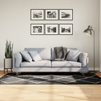 Vidaxl vloerkleed pamplona shaggy hoogpolig 100x200 cm zwart en crème