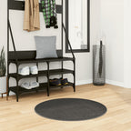 Vidaxl vloerkleed iza laagpolig scandinavisch ø 80 cm antraciet