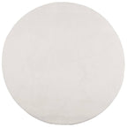 Vidaxl vloerkleed iza laagpolig scandinavisch ø 80 cm crèmekleurig
