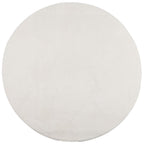 Vidaxl vloerkleed iza laagpolig scandinavisch ø 120 cm crèmekleurig