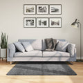 Vidaxl vloerkleed oviedo laagpolig 120x120 cm antracietkleurig