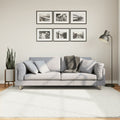 Vidaxl vloerkleed oviedo laagpolig 200x200 cm crèmekleurig