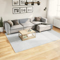 Vidaxl vloerkleed oviedo laagpolig 200x280 cm grijs