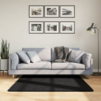 Vidaxl vloerkleed oviedo laagpolig 120x120 cm zwart
