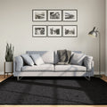 Vidaxl vloerkleed oviedo laagpolig 200x200 cm zwart