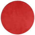 Vidaxl vloerkleed oviedo laagpolig ø 240 cm rood