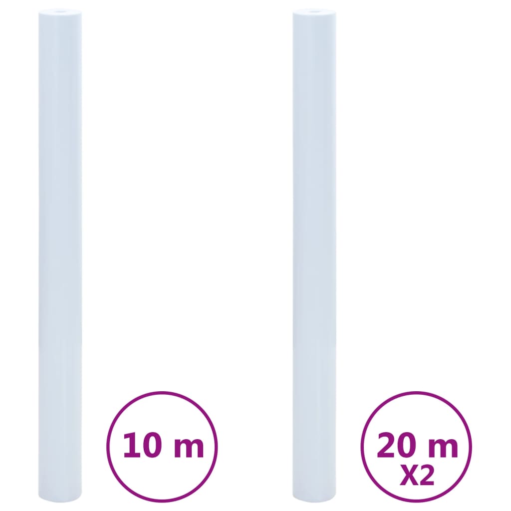 Vidaxl raamfolies 3 st statisch mat pvc wit