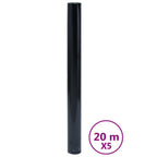Vidaxl raamfolies 5 st statisch mat pvc zwart