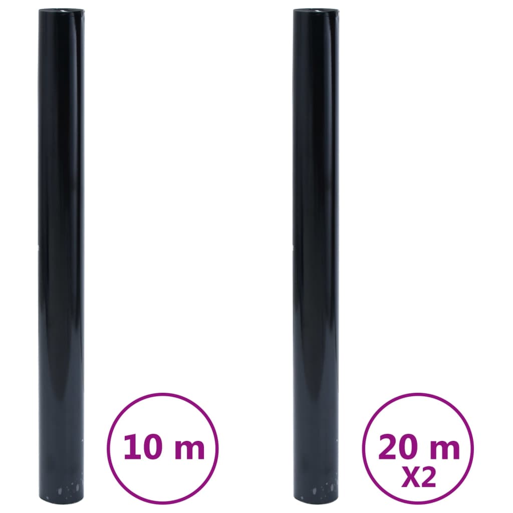 Vidaxl raamfolies 3 st statisch mat pvc zwart