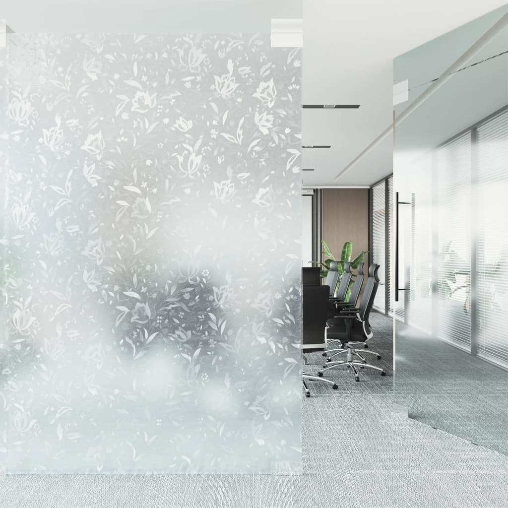 Vidaxl raamfolies 2 st mat bloemenpatroon pvc