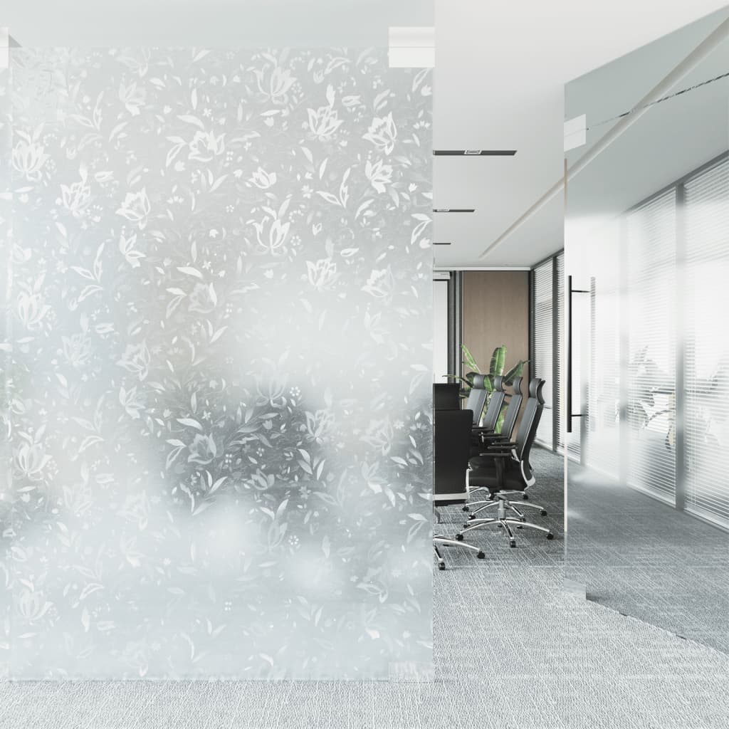 Vidaxl raamfolies 4 st mat bloemenpatroon pvc