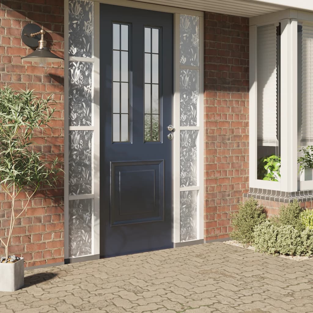 Vidaxl raamfolies 2 st mat bloemenpatroon pvc
