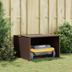 Vidaxl garage voor robotmaaier 86x90x52 57 cm poly rattan bruin