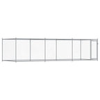 VidaXL Hondenhok met deur 6x2x1,5 m gegalvaniseerd staal grijs