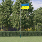 Vidaxl vlag met vlaggenmast oekraïne 6,23 m aluminium