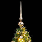 Vidaxl kunstkerstboom met 150 led's kerstballen en sneeuw 120 cm