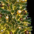 VidaXL Kunstkerstboom met 300 LED's kerstballen en sneeuw 180 cm