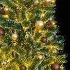 VidaXL Kunstkerstboom met 300 LED's kerstballen en sneeuw 210 cm