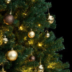 VidaXL Kunstkerstboom met scharnieren 300 LED's en kerstballen 180 cm