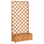 Vidaxl plantenbak met latwerk 90x35x180 cm massief vurenhout bruin