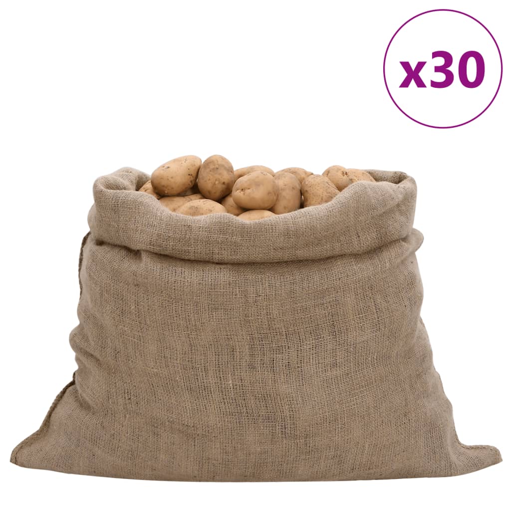 Vidaxl jutezakken 30 stuks 220 g m² 100x110 cm 100% jute