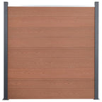 VidaXL Schuttingpaneelset 353x186 cm HKC bruin