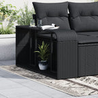 Vidaxl opbergplanken 2 st. zwart poly rattan