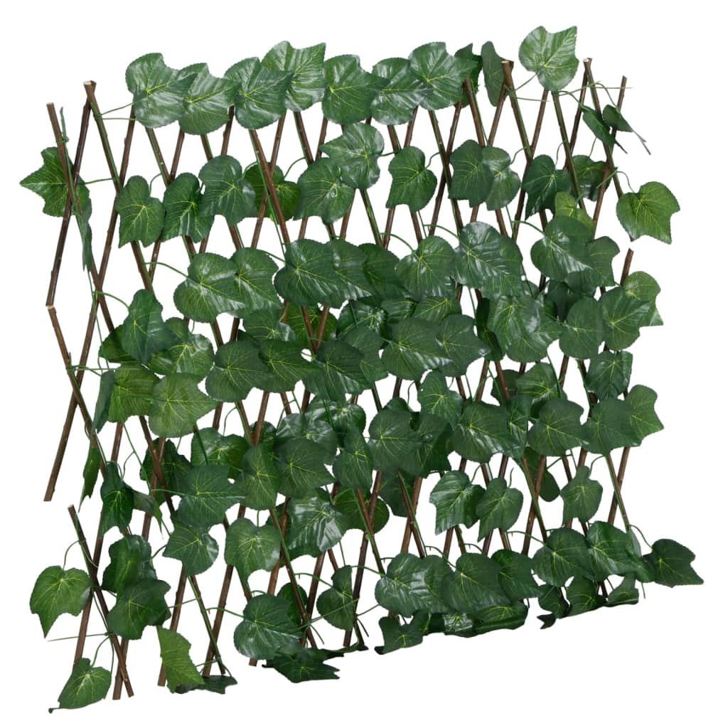 Vidaxl kunstplant druivenblad op latwerk uittrekbaar 180x60 cm groen