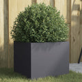Vidaxl plantenbak 32x30x29 cm staal antracietkleurig