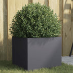 Vidaxl plantenbak 32x30x29 cm staal antracietkleurig