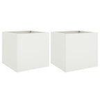 Vidaxl plantenbakken 2 st 42x40x39 cm staal wit