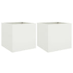 Vidaxl plantenbakken 2 st 49x47x46 cm staal wit