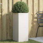 Vidaxl plantenbak 32x29x75 cm staal wit