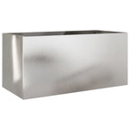 Vidaxl plantenbak 62x30x29 cm roestvrij staal zilverkleurig