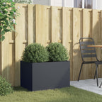 Vidaxl plantenbak 62x40x39 cm staal antracietkleurig