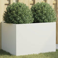 Vidaxl plantenbak 62x47x46 cm staal wit