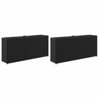 Vidaxl plantenbakken met 2 potten 2 st 90x20x40 cm poly rattan zwart