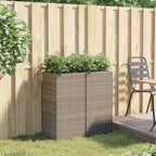 Vidaxl plantenbakken 2 st 40x40x80 cm poly rattan grijs