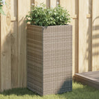 Vidaxl plantenbakken 2 st 40x40x80 cm poly rattan grijs