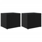 Vidaxl plantenbakken 2 st 36x30x32 cm poly rattan zwart