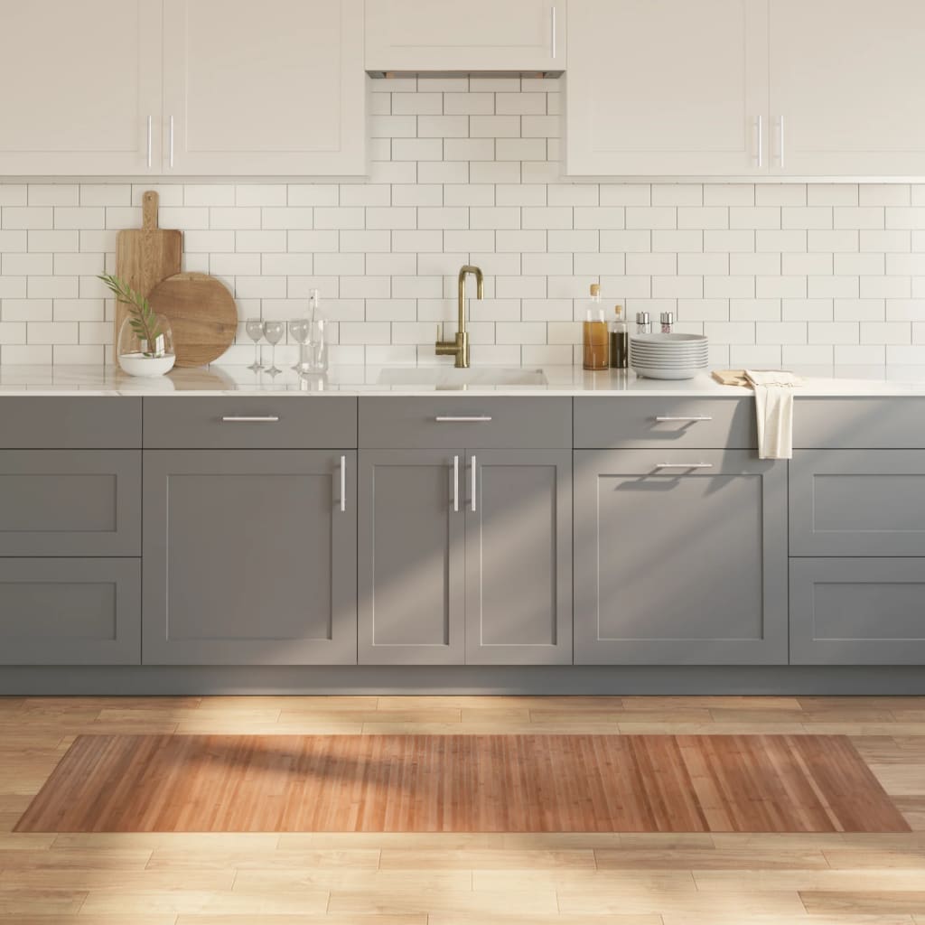 Vidaxl vloerkleed rechthoekig 60x200 cm bamboe naturel