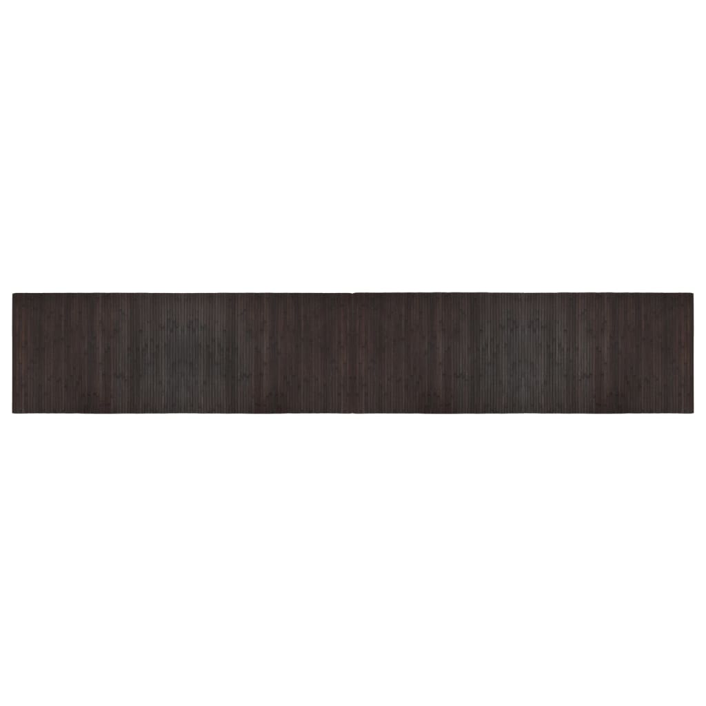 Vidaxl vloerkleed rechthoekig 70x400 cm bamboe donkerbruin