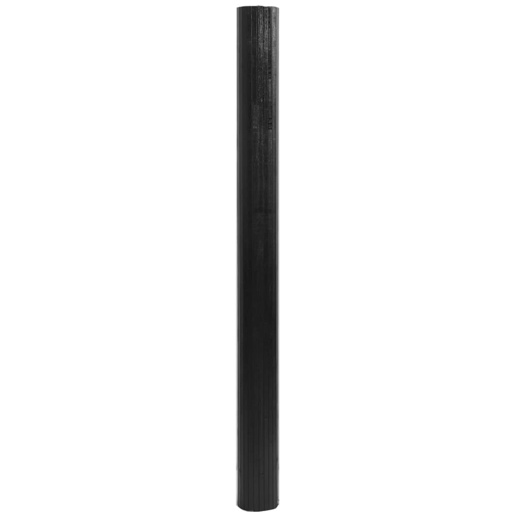 Vidaxl vloerkleed rechthoekig 80x100 cm bamboe zwart