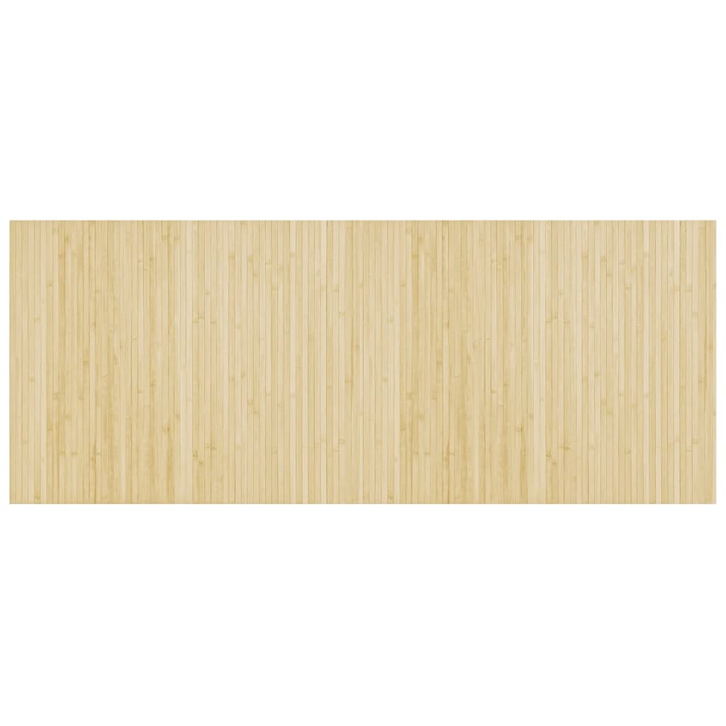 Vidaxl vloerkleed rechthoekig 80x200 cm bamboe lichtnaturel