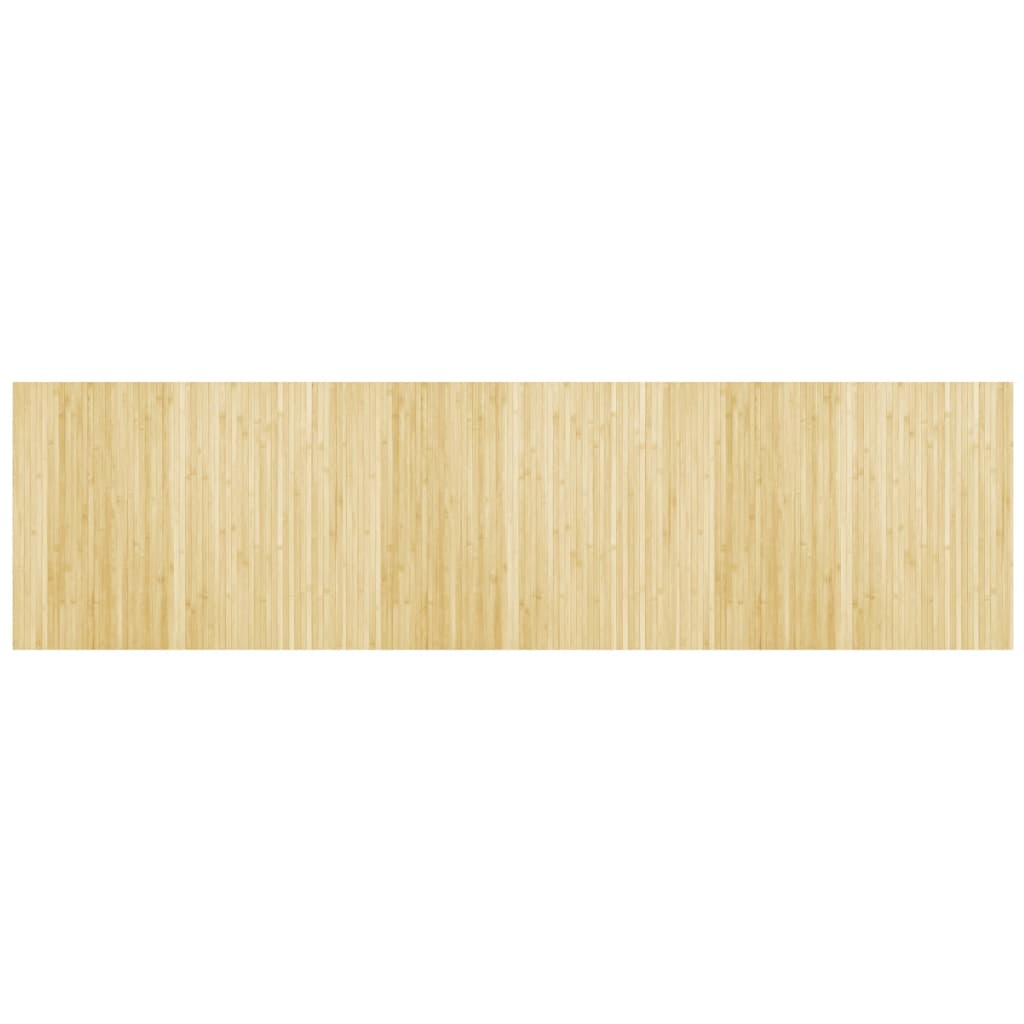 Vidaxl vloerkleed rechthoekig 80x300 cm bamboe lichtnaturel