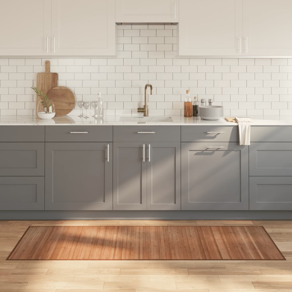 Vidaxl vloerkleed rechthoekig 70x200 cm bamboe naturel
