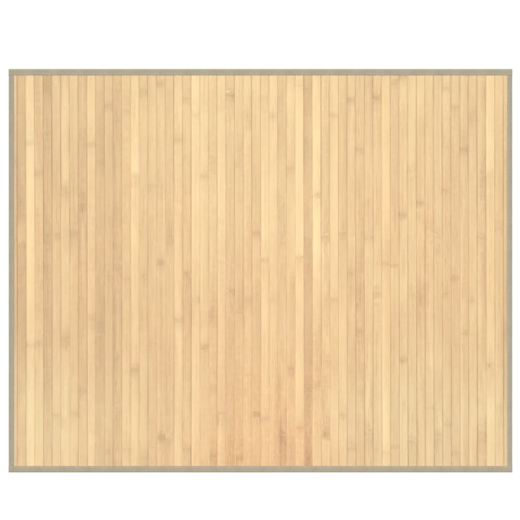 Vidaxl vloerkleed rechthoekig 80x100 cm bamboe lichtnaturel