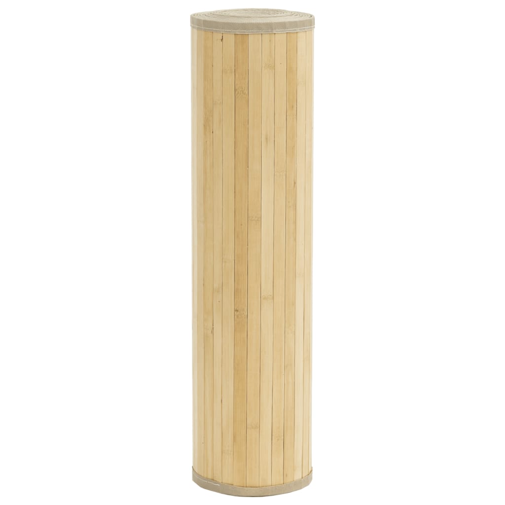 Vidaxl vloerkleed rechthoekig 80x200 cm bamboe lichtnaturel